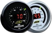 AEM Digital Oil / Fuel Pressure Gauge 52mm 100 PSI